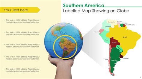 Southern America Labeled Map Ppt Powerpoint Presentation Complete Deck