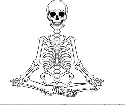 Skeleton Yoga Png Skeleton Namaste Halloween Png Cute Halloween