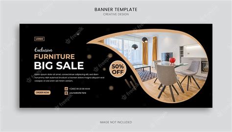 Premium Vector Furniture Web Banner Template Design