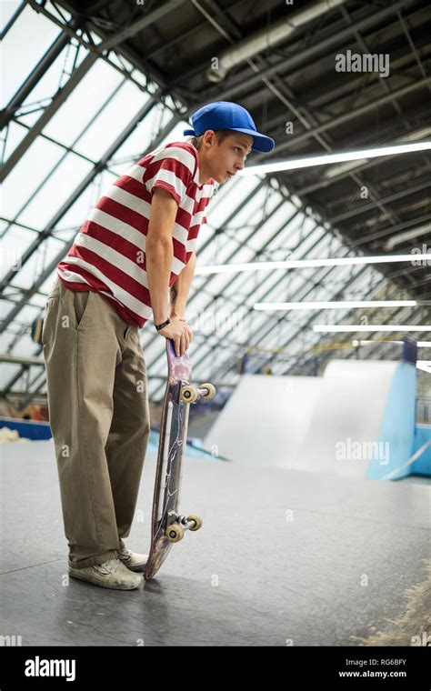 Boy On Parkour Area Stock Photo Alamy