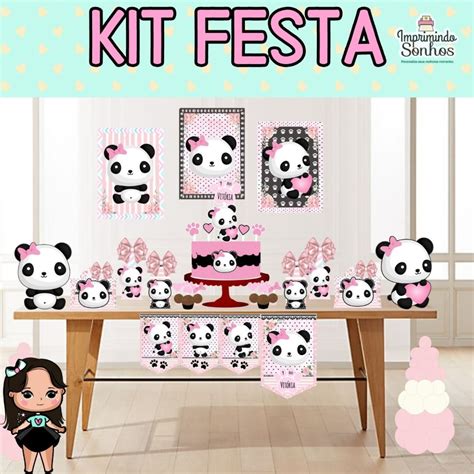 Kit Festa Panda Elo Produtos Especiais