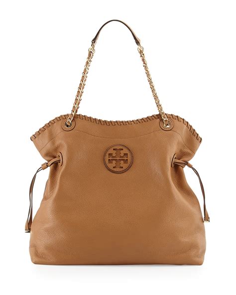 Tory Burch Marion Slouchy Drawstring Tote Bag Royal Tan In Brown Royal Tan Lyst