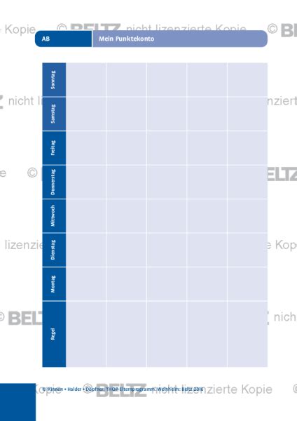 THOP Elternprogramm Kinder Mit ADHS Mein Punkte Konto