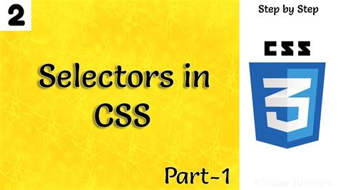 2 Selectors In CSS Types Of Selectors Part 1 YouTube