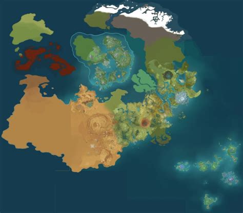 My Speculative Teyvat Map R Genshin Impact