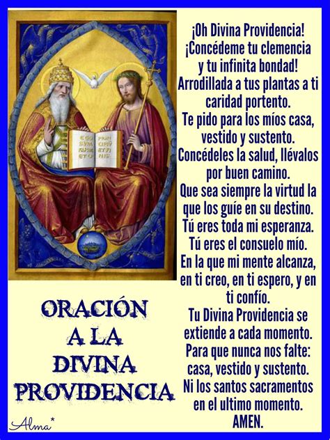 Oraci N A La Divina Providencia Oraciones Poderosas Oraciones