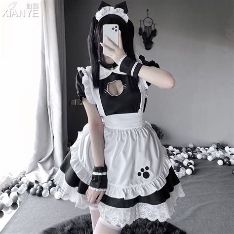 Jual [ready] Maid Neko Cat Girl Costume Cosplay Pembantu Pelayan Seksi