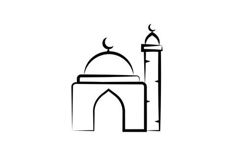 Mosque icon. Icon related to Islamic mosque. Hand draw icon style ...