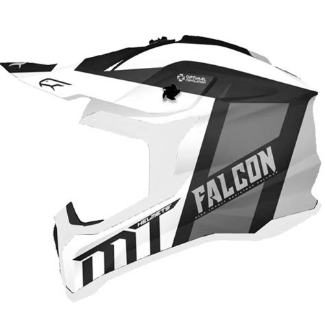 Casco Mt Falcon Warrior B Blanco Perlado Brillo Berm Dez Motor