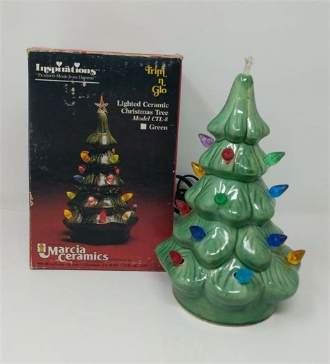 Vintage Marcia Ceramics Inspirations Trim N Glo Lighted Christmas Tree