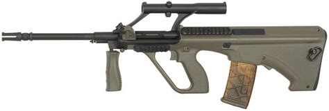 Army Armament Polymer AUG AEG Airsoft Rifle w/ Scope, OD Green ...