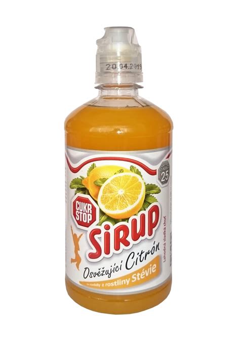 CukrStop Sirup se sladidly z rostliny stévie osvěžující citrón 650 g