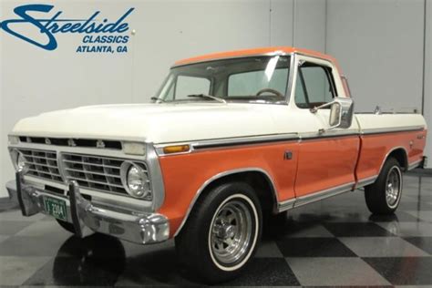 1974 Ford F 100 Ranger Xlt 78127 Miles Orange Pickup Truck 390 V8