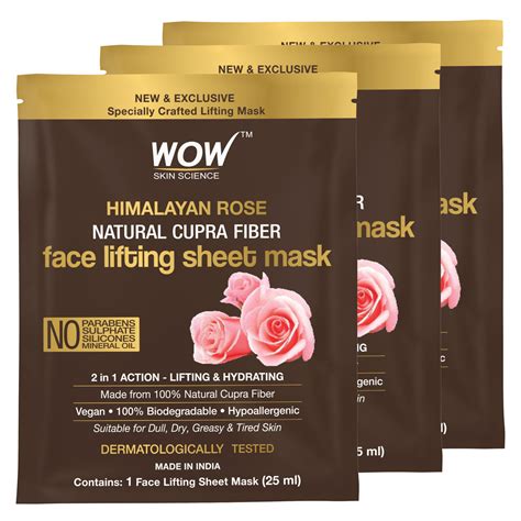 Wow Skin Science Himalayan Rose Natural Cupra Fiber Face Lifting Sheet