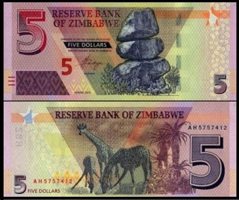 Zimbabwe Cedula De Dollars Do Ano Em Esta