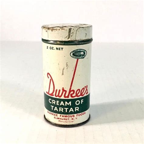 Durkee Cream Of Tartar Tin In 2 Oz Size 3 Inches Tall 1950s 60s Etsy