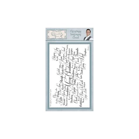 Phill Martin Sentimentally Yours Merry Christmas Cloud Stamp Card