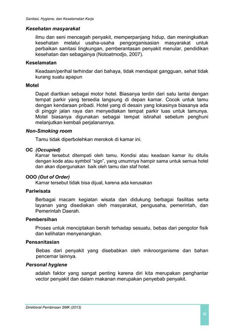 Buku Sanitasi Hygiene Dan Keselamatan Kerja Pdf