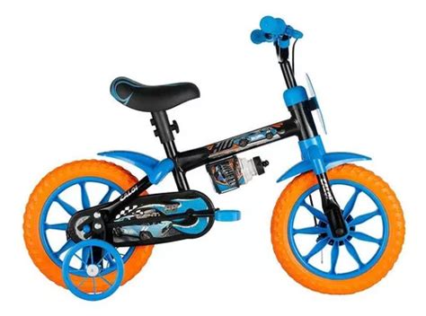 Bicicleta Aro Rodinhas Hot Wheels Preta Caloi Mercadolivre