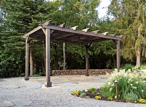 The Lattice Pergola Kit Custom Made From Redwood