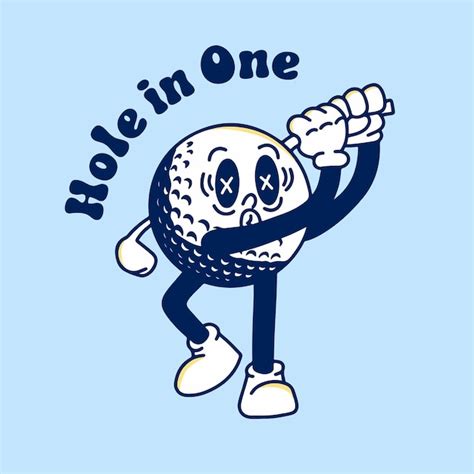 Premium Vector Retro Cartoon Golf Ball Character Illustration Or T