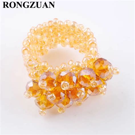 Rongzuan Free Shipping Fashion Jewelry Yellow Crystal Faceted Beads