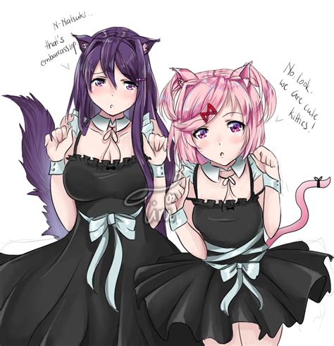 Natsuki And Yuri By Tini Doki Doki Literature Club Literature