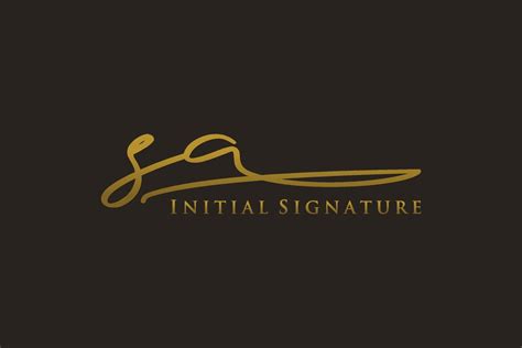 Initiale Sa Brief Signatur Logo Vorlage Elegantes Design Logo Hand