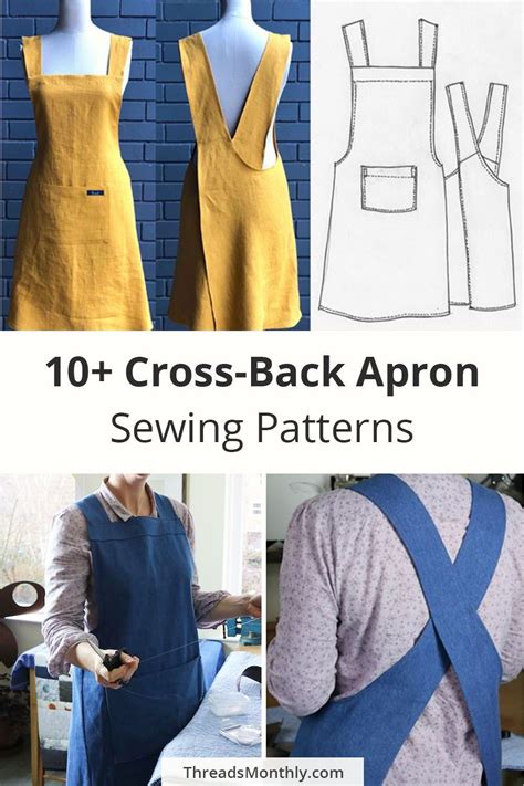 10 Easy Cross Back Apron Sewing Patterns Beginner S Sewing Project