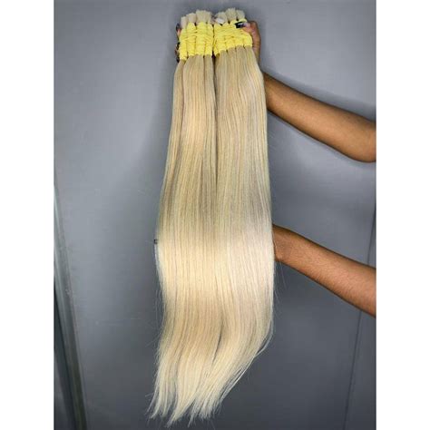 Aplique Mega Hair Loiro Cabelo Humano Semi Limpo Gramas Shopee