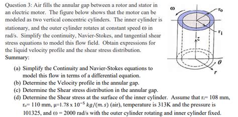 Solved o То Question 3 Air fills the annular gap between a Chegg