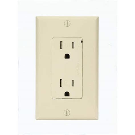 Leviton Decora Plus 15 Amp Commercial Grade Tamper Resistant Self Grounding Duplex Surge Outlet