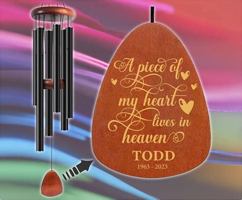 Custom Ts For Bereavement Adult Wind Chime Remembrance Garden Stones Low Tone