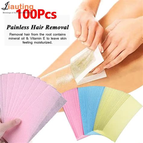 100Pcs Professional Hair Removal Waxing Strips Non Woven Fabric Waxing