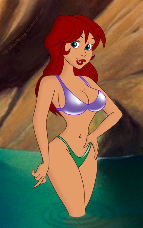 Rule 34 Ariel Bikini Disney Disney Princess Fitzoblong Human Form Panties Red Hair The Little