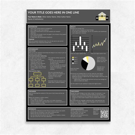 Purple And Orange Academic Poster Template A Powerpoint Template For