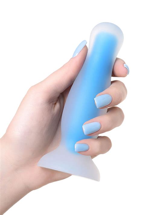 Ada Marketing 12 5 cm Karanlıkta Parlayan Mavi Fosforlu Anal dildo