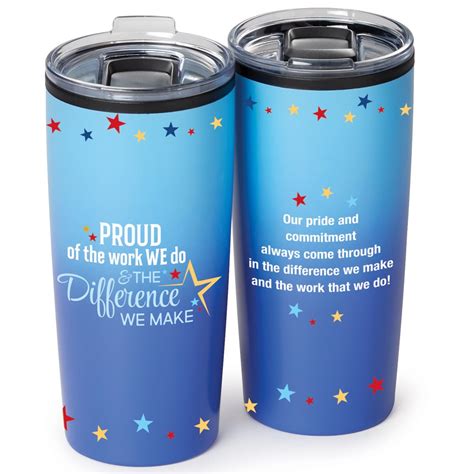 Proud Of The Work We Do Blue Ombre Teton Stainless Steel Tumbler 20 Oz