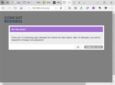 Resetting The Password For A Comcast Business Router