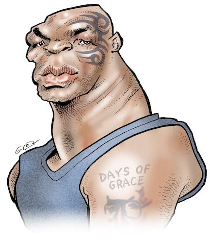 Mike Tyson By Damien Glez Famous People Cartoon Toonpool