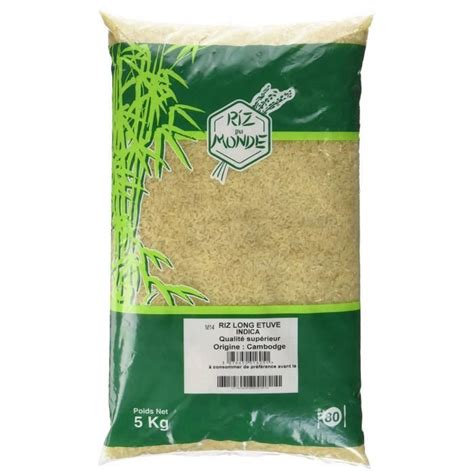 Riz du Monde Riz Long Etuvé Indiça 5 kg Cdiscount Au quotidien