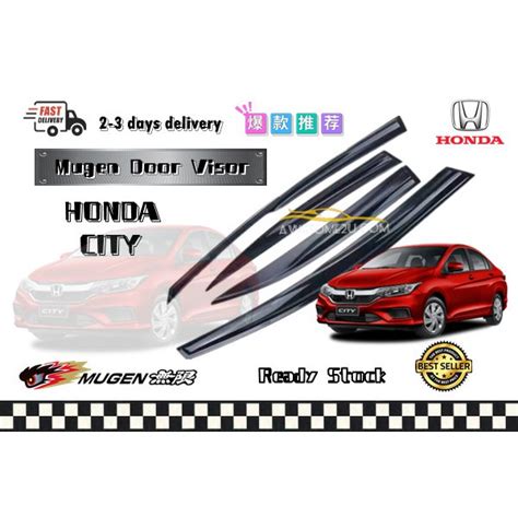 Awesome2u Honda City 2014 2019 Mugen Door Visor 4pcs Shopee Malaysia