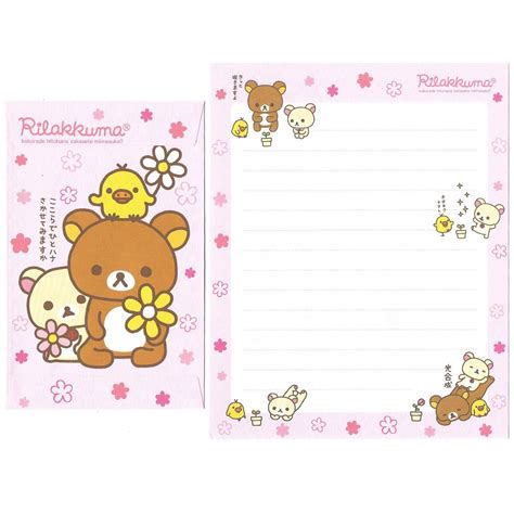 Kit Conjuntos De Papel De Carta Importado Rilakkuma R S San X