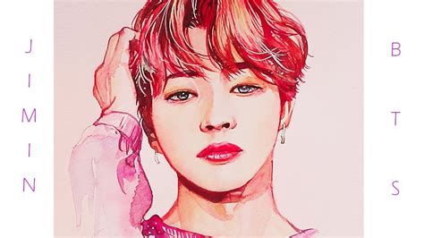 ๑ᴗ๑ 방탄소년단 지민 그리기 Drawing BTS Ji min Water color drawing YouTube