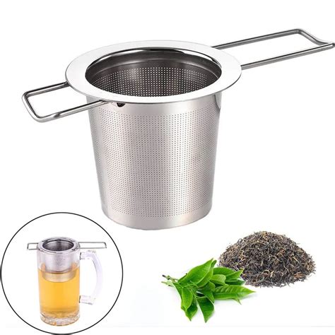 Stainless Steel Tea Infusers Basket Reusable Fine Mesh Tea Strainer Lid