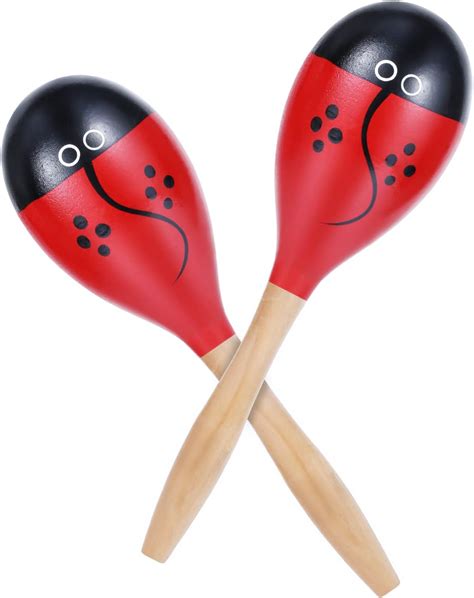 2pcs Maracas Egg Shakers Musical Instruments Large Wooden Rumba Shaker