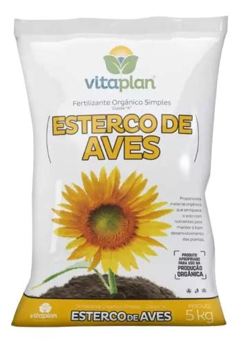 Fertilizante Org Nico Esterco De Aves Vitaplan Kg Parcelamento Sem Juros