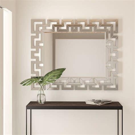 Willa Arlo Interiors Rectangle Ornate Geometric Wall Mirror Reviews