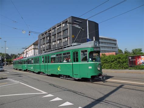 Doppeltraktion Be 4 6 Düwag auf der Linie 2 am IWB Aufnahme stammt