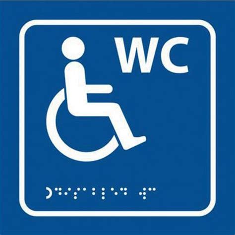 Panneau Wc Relief Et Braille Picto Handicap Manutan Fr